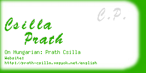 csilla prath business card